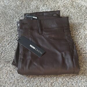 Fashion Nova Chocolate Brown Trousers
